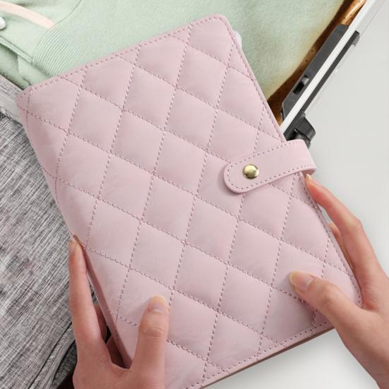 Travel Jewelry Organizer Case Waterproof Quilted Faux Leather Multi-Compartment Storage Bag Jewelry Storage Pouch