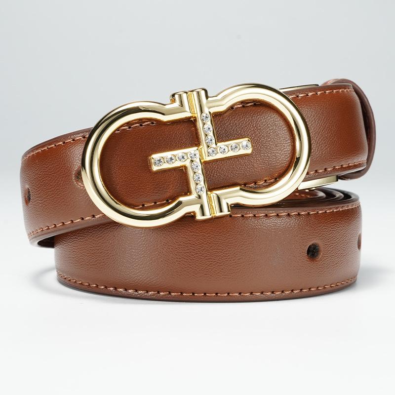 Women'S Belt New Women'S Belt Dress Smooth Buckle Belt Women'S Decorative Skirt Versatile Thin Belt