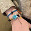 Summer Cute Cartoon Robot Colored Beaded Bracelet