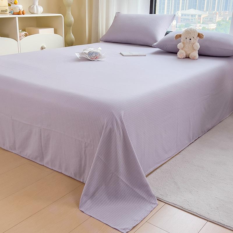 Plain Skin-friendly Sheets for Home Simple Ins Style Mattress Protector Minimalist Solid Color Student Dormitory Washed Sheets