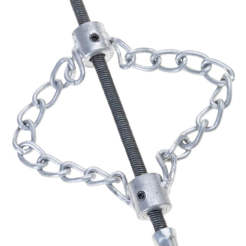 Ergonomic Handle Pipe Cleaner Chain Tool Flexible Metal Shaft System Removes Grease Debris And Root From Drainage Pipe
