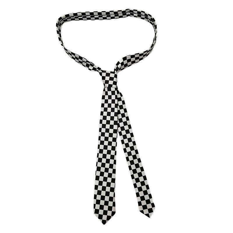 Men Women Plaid Striped Print Tie  Tie Silk Scarf And Belt Multipurpose Decoration