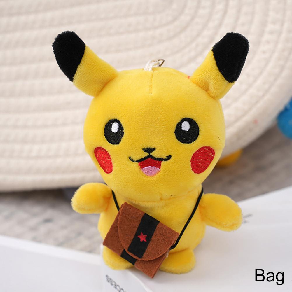 13cm Cute Pokemon Keychain Lovely Bag Backpack Pendant Pikachu Keyrings Gifts