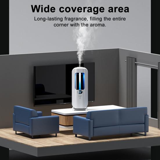 Rechargeable Aromatic Dispenser Essential Oil Diffuser with Light Timer Function 5 Modes Wall Mount Aromatherapy Machine