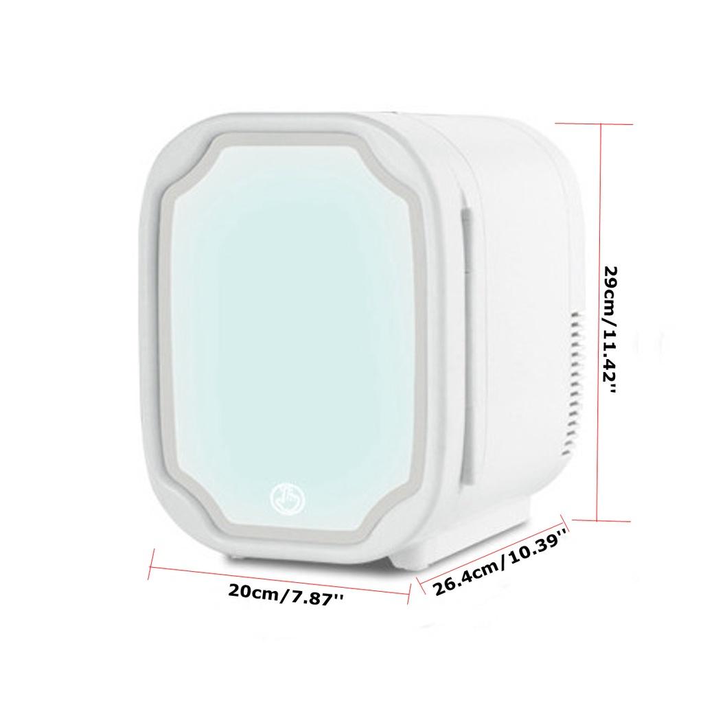 Beauty Fridge  Mini Portable Refrigerator For Cosmetics With Mirror Skincare Makeup Cooler Warmer Freezer For Car Home 8L 220/12V
