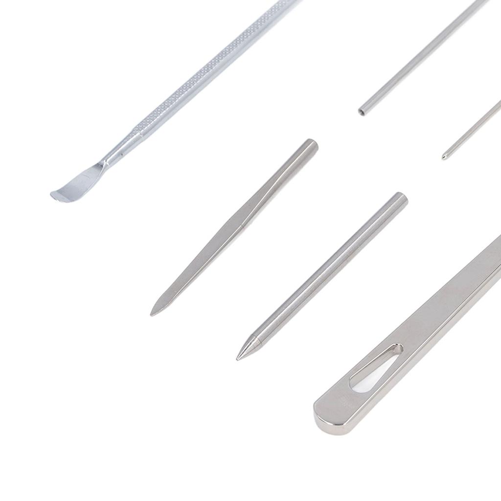 6PCS Paracord Stitching Set Stainless Steel Lacing Needles Smoothing Tool for DIY Paracord Work Leather Weaving