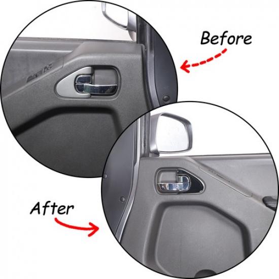 Glossy Piano Black Interior Door Handle Trim Sticker For Nissan Frontier 05-21