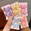 Sparkling Butterfly Hair Bands For Girls Stretchy Elastic Kids Hair Ties Non Slip Glitter Accessories For Toddlers