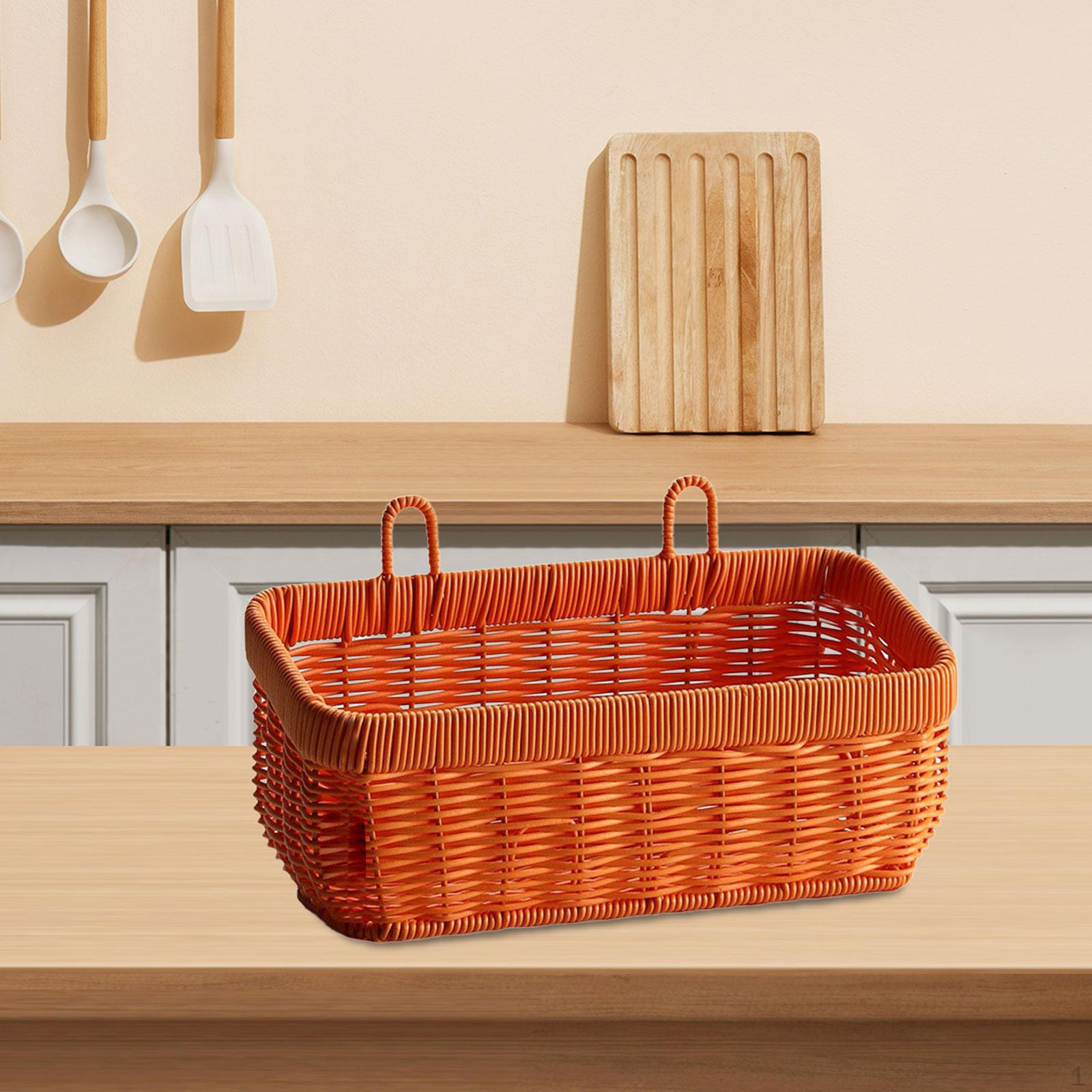 

Корзина для хранения декоративная многофункциональная, настенный декоративный контейнер для жизни оранжевый