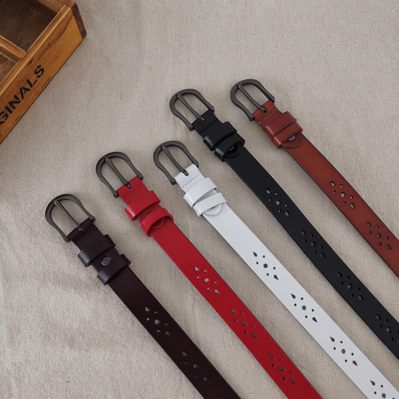 Fashionable Womens Leather Waist Belt With Alloy Closure For Daily Casual Outfits