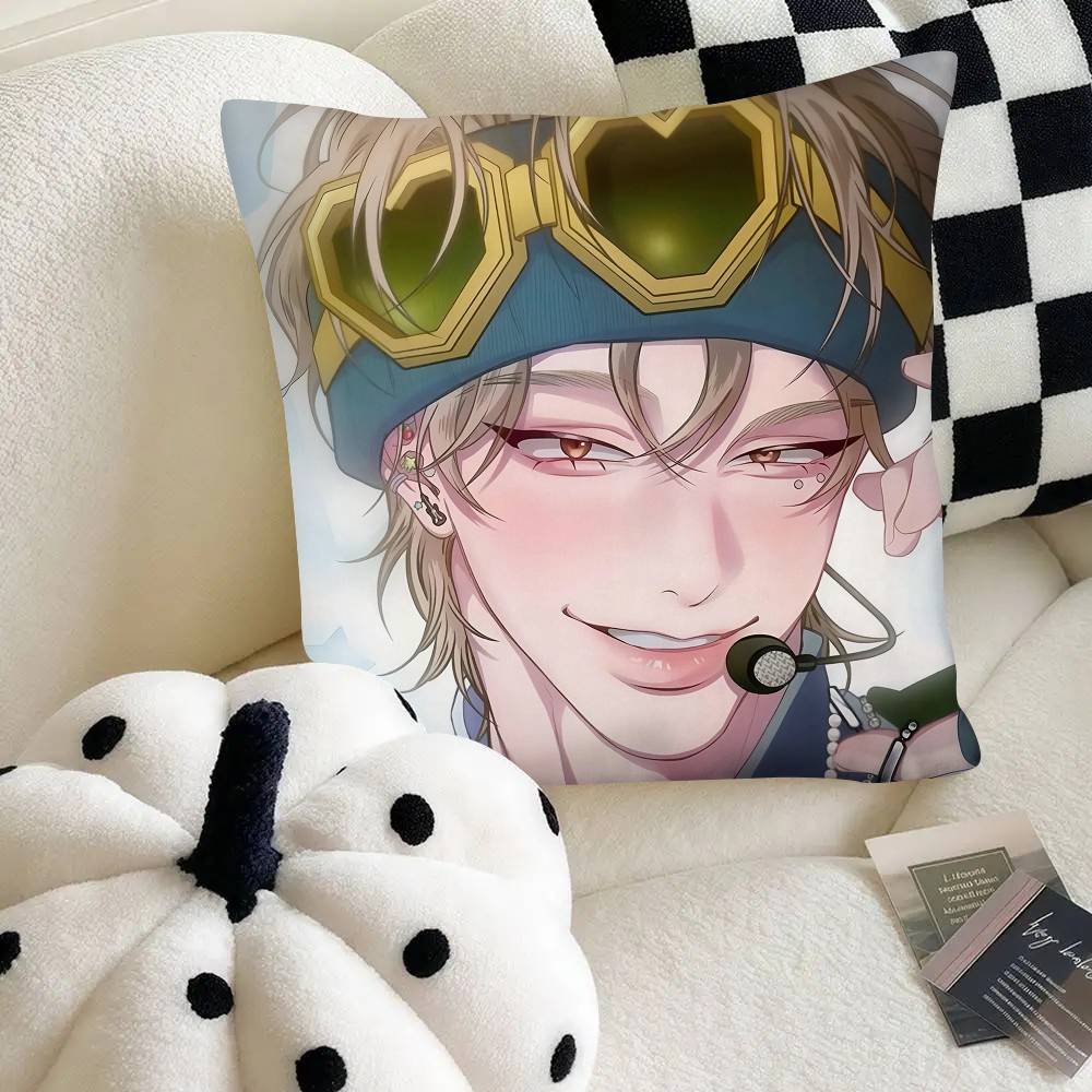 Korean Comic Reluctant Encounters BL Pillow Case Square Pillow Bedroom Sofa Leisure Comfort Cushion Car Home Decoration