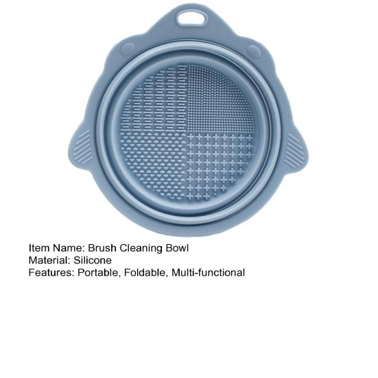 Yousheng Foldable Makeup Brush Cleaner Bowl Portable Silicone Cosmetic Brushes Powder Puffs Makeup Sponges Cleaning