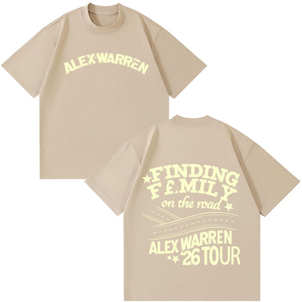 Singer Alex Warren 2026 Tour Print Tshirt Unisex Unisex Fashion Clothing Tshirt Summer Cotton Loose Casual Oversized Male Tshirts