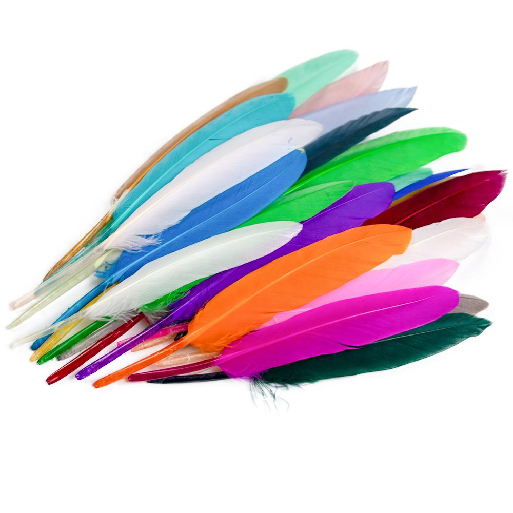 Natural Goose Feather 10-15cm Colorful Feather for Crafts DIY Jewelry Headress Carnival Dream Catcher Plumes Decor