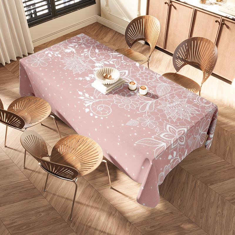 Waterproof Tablecloth Vintage Floral Pattern Washable Rectangle Table Cover Home Decor Party Wedding Table Linens