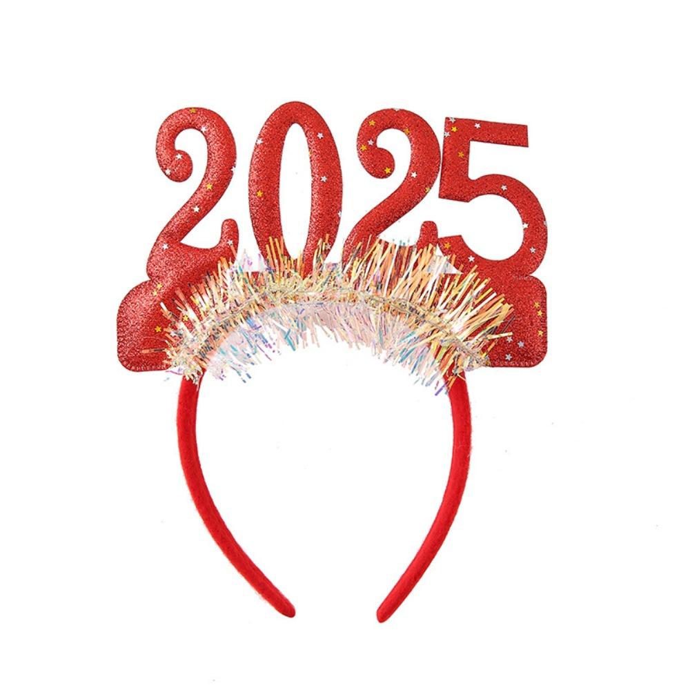 

Colorful 2025 New Year Headbands Wear-resistant Cosplay Headbands Party Favors красный
