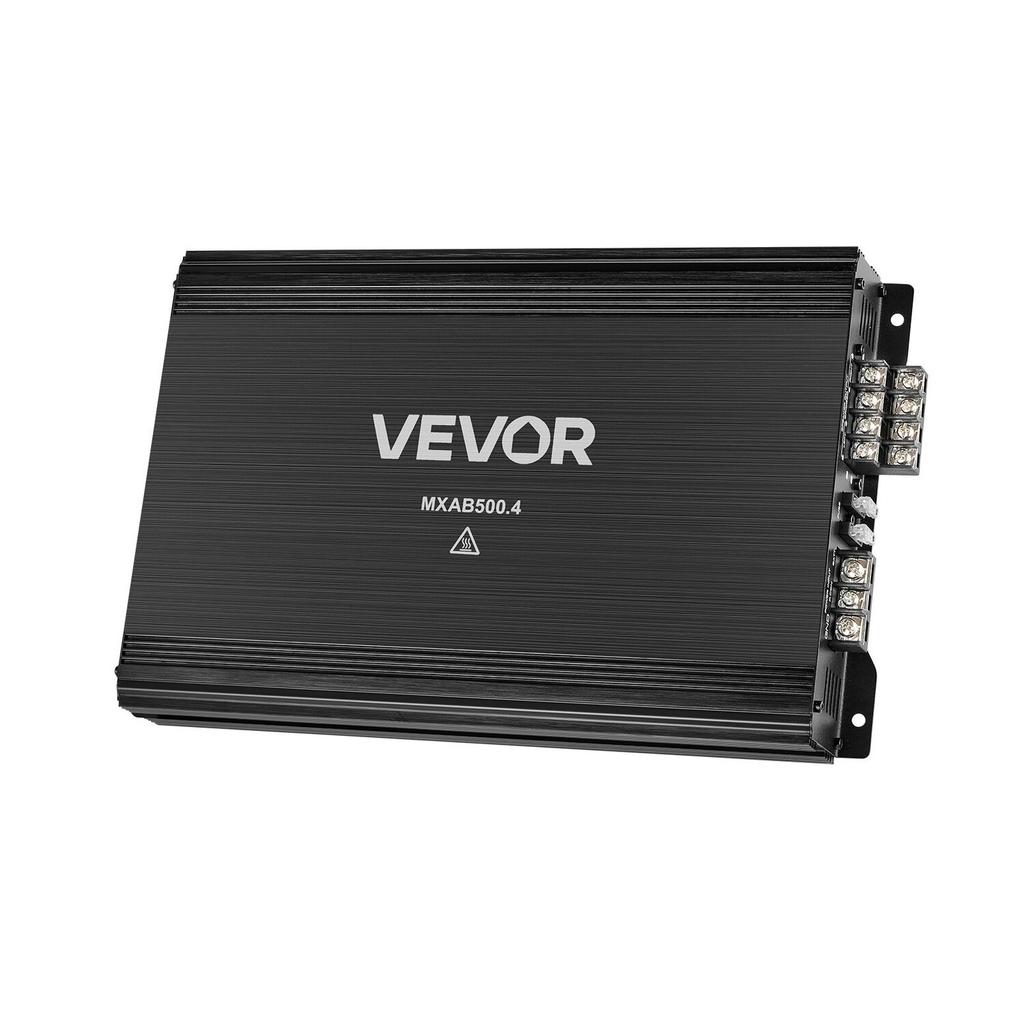 Car Audio Amplifier, 4-Channel Bridgeable Car Amplifier, Multichannel Class AB Stereo Amp, Max. 4 x 250W at 4 Ohms / 4 x 500W at 2 Ohms, High Output,