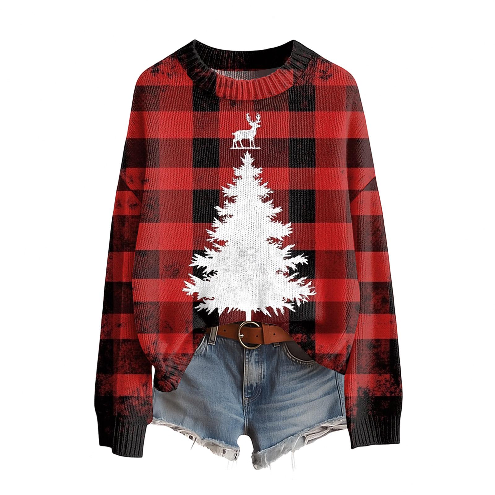 

Women s Funny Women s Christmas Sweater R-Neck Christmas Jumper Christmas Outfit Ugly Sweatshirt Christmas Costume XL