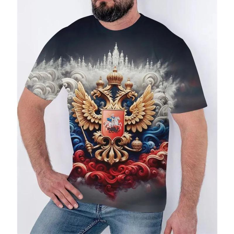T Shirt Leisure for Mens Print Short Sleeve Top 3D Casual Fashion Street Man's T-shirt Tee Shirt Men Vintage Clothing Shirt