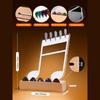 Multifunctional Electric Guitar Accessory Display Stand with Lights Professional Guitar Pick Organizers Wood Texture