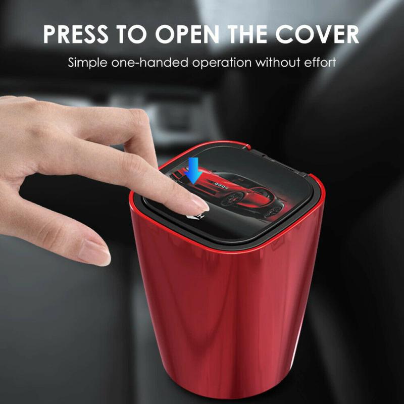 Portable Car Ashtray Double Inner Box With Led Lighting Trash Car Interior Supplies