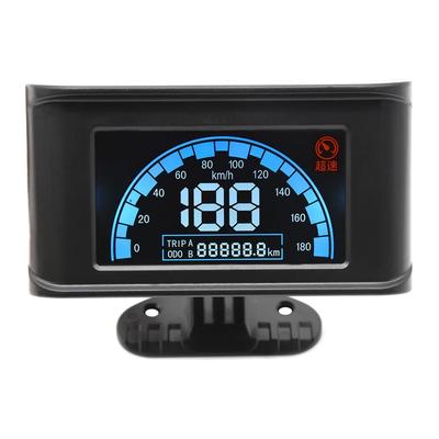 Compteur de vitesse numérique 12V24V Compteur kilométrique Compteur de vitesse Panneau d'instruments LCD avec fonction d'alarme pour voiture Camion Panneau LCD universel