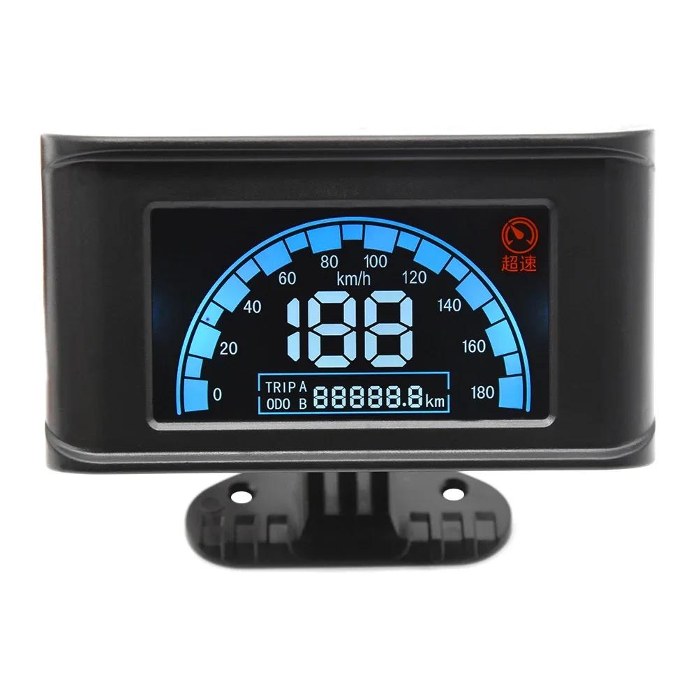 12V24V Digital Odometer Speedometer Speed Meter Gauge LCD Instrument Panel with Alarm Function for Car Truck Universal LCD Panel