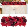 Artificial Rose Flower Row Faux Silk Rose Panel Backdrop DIY Floral Wall Decor for Wedding Arch Reception Ceremony Centerpiece Birthday Party Decor