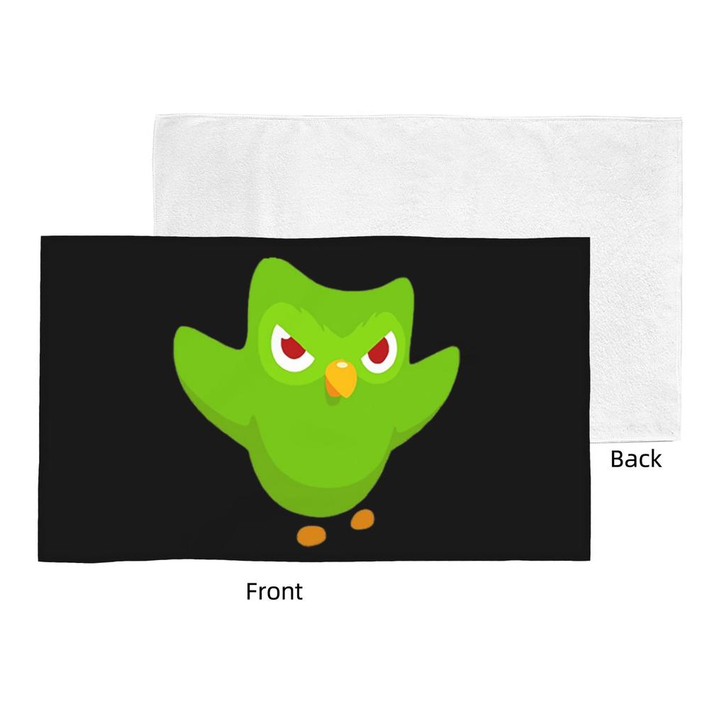 Duolingo Owl Duo Soft Face Towel Quick Dry Pool Bath Cotton Towels Breathable