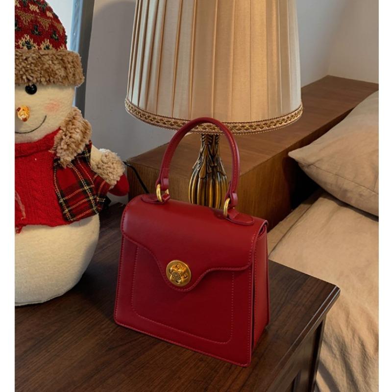 Luxury Red Tote Shoulder Bag for Women Crossbody Bag Purse  High Quality PU Leather Bolsas Female Purse
