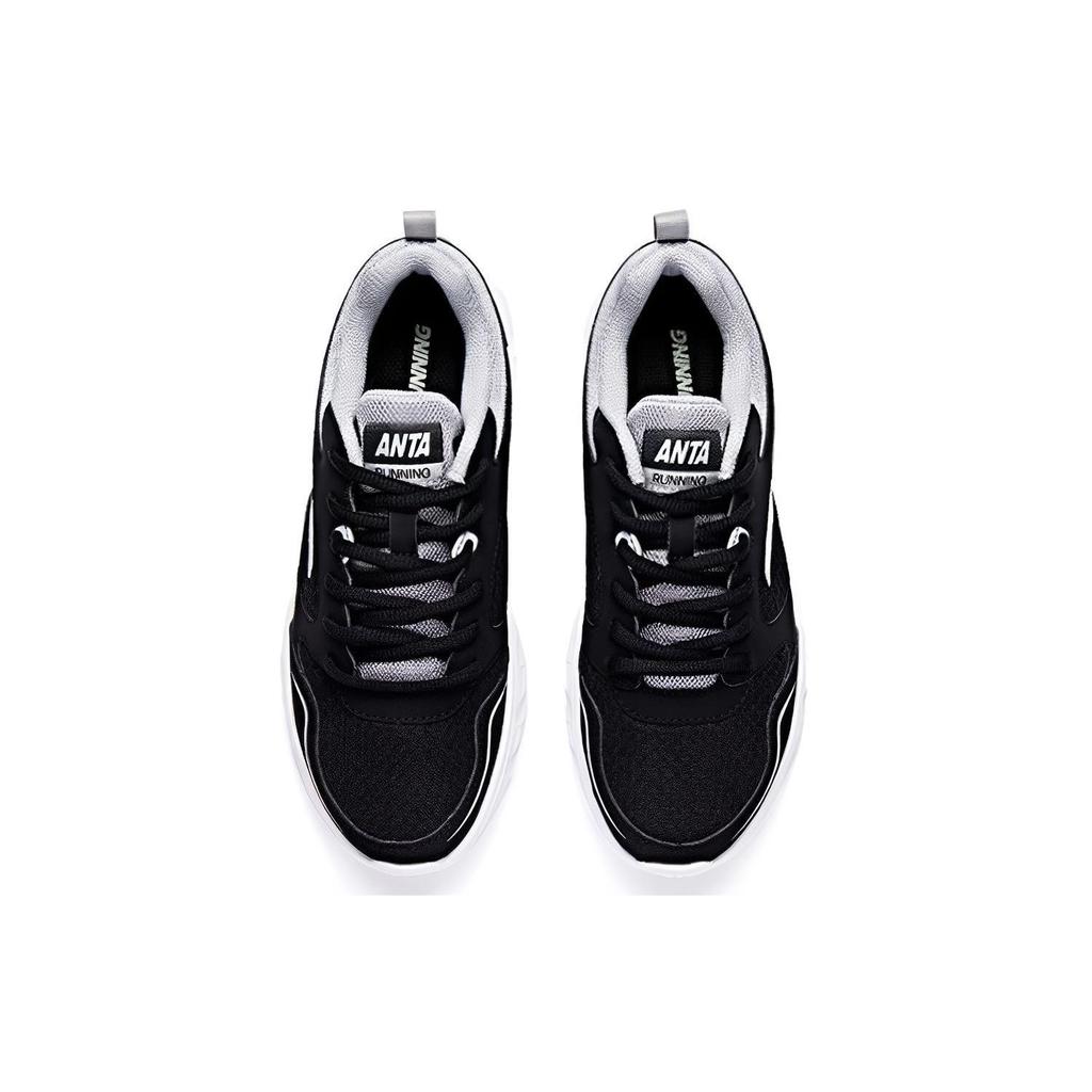 Anta Mesh, Textile Cushioning Slip Resistant Abrasion Resistant Breathable Rebound Low top Running Shoes Men's Black 91645515-5