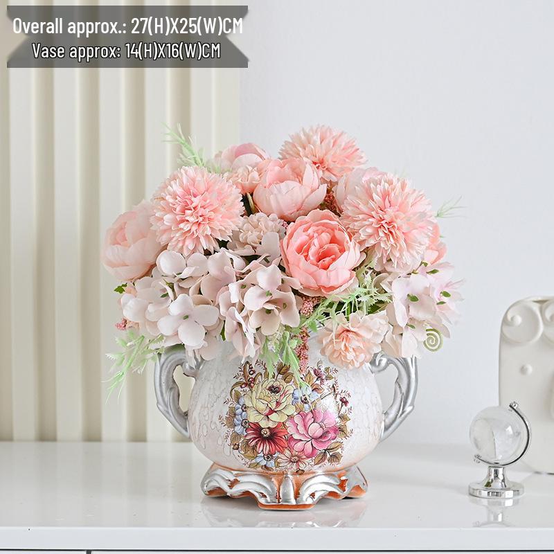 European Retro Silk Rose Flower Decor – Ideal for Living Room, Dining Table, Coffee Table, or Bedroom. Perfect As Dried Flower Ornaments.