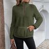Women's Fall Hooded Sweatshirts Long Sleeve Half Zip Cropped Hoodies Pullover Winter Fashion Clothes