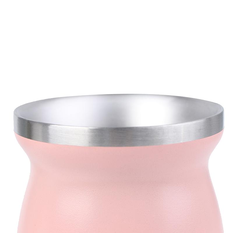 Yerba Mate Cup 304 Stainless Steel 8Oz Argentine Yerba Mate Gourd With Bombillas