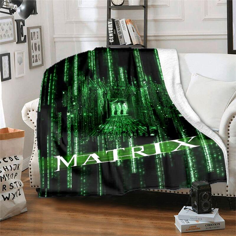 1pc Matrix: The Beginning Cartoon Blanket,Portable Throw for Travel & Camping, All Season Cozy Blanket,Ideal Gift