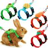 Rabbit Harnesses Small Animal Harness and Leash Set No Escape Adjustable Cute Costume for Hamster Bunny Guinea Pig