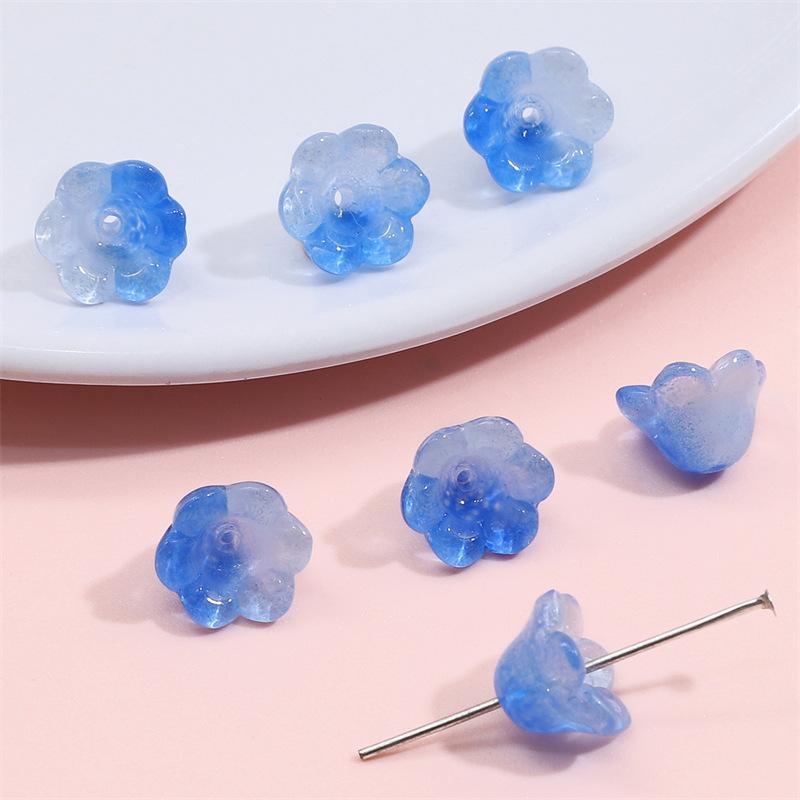 Gradient Glass Imitation Jade Lily of the Valley Beads for DIY Necklace & Bracelet Accessories