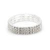 Exaggerated Multi-row Shiny Diamond Elastic Bracelet for Women