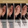 KRKC&CO Moissanit Creolen für Damen, 925er Sterlingsilber, 11 mm Innendurchmesser, Hypoallergen, 0,6 Karat Gesamtkarat, 20G Sterlingsilber mit Synt