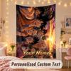 Custom Personalized Tapestry,Dragon Ball Print Custom Name Text Wall Art Hanging for Bedroom