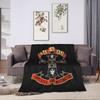 Guns N Roses Band  Warm Soft Blanket  Travel Office Plush Throw Blanket Novelty Couch Chair Flannel Bedspread Sofa Bed Cover