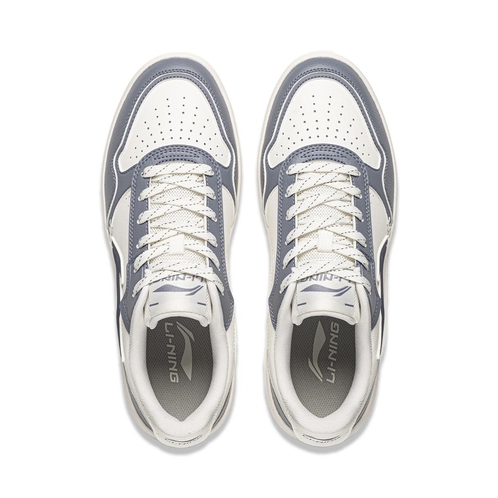 Li Ning Sycee V5 Skateboard Shoes Men's Low Top Mist White/Breeze Blue AGCW273-1