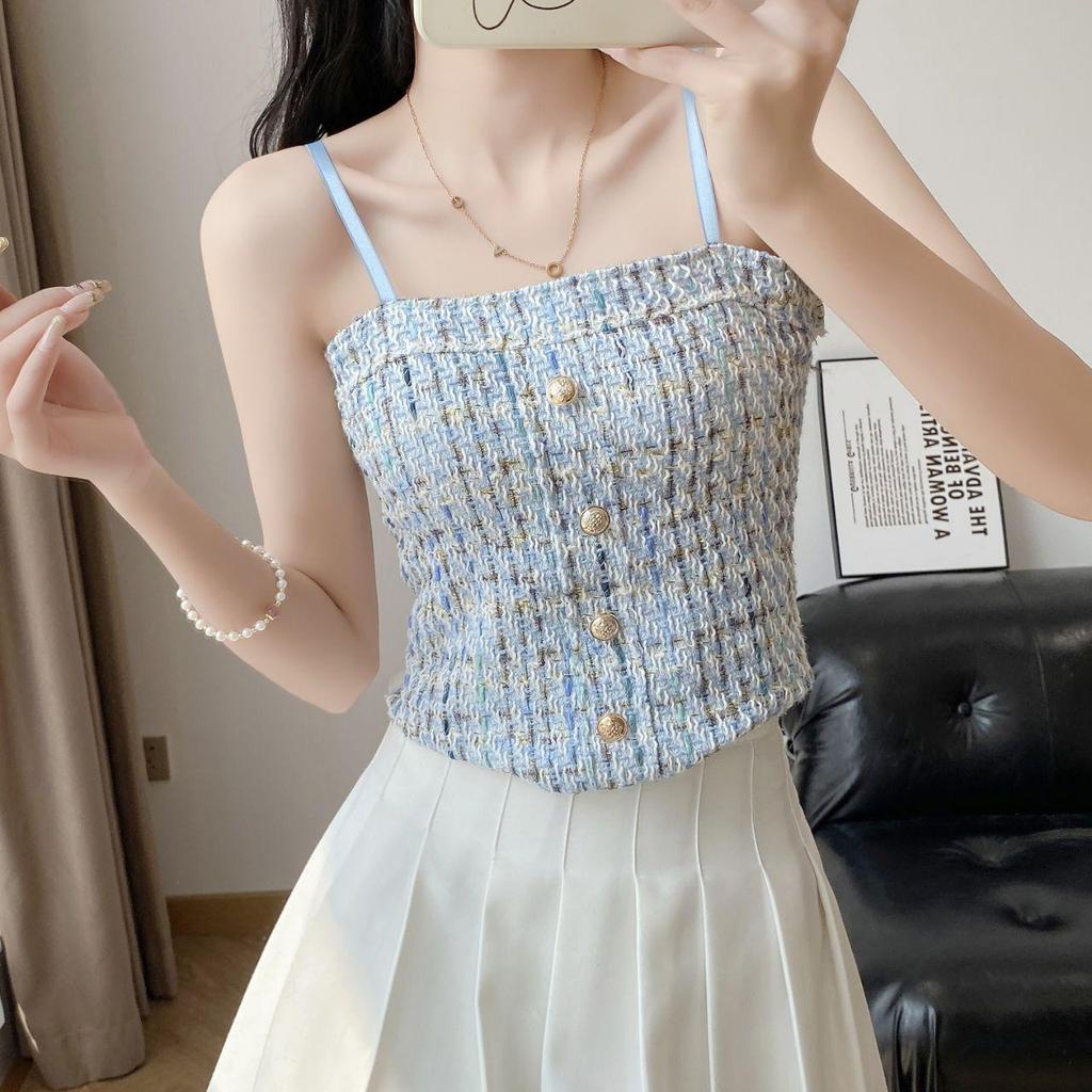 Elegant Slimming Nylon Camisole: Chinese-Style Button Vest, Sexy & Chic, One Size Fits All Women