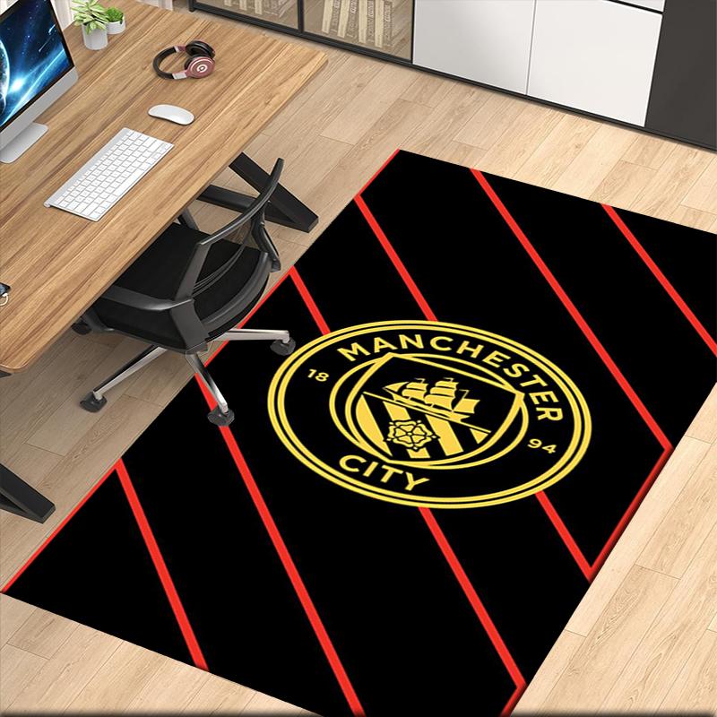 Manchester City Printed Carpet, for Office Chair Living Room Bedroom Kitchen Room Decor Gifts.