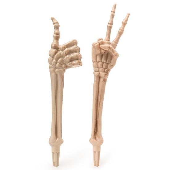 Halloween Skeleton Stake Decoration Realistic Skeleton Bones Design Easy To Install Creepy Hand Arm with Lawn Stakes
