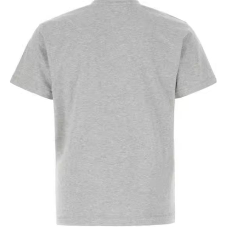 STONE ISLAND FW24 Cotton Solid Color Badge Crew Neck Short Sleeve T-Shirt Men Tops Gray 811524113-A0M64