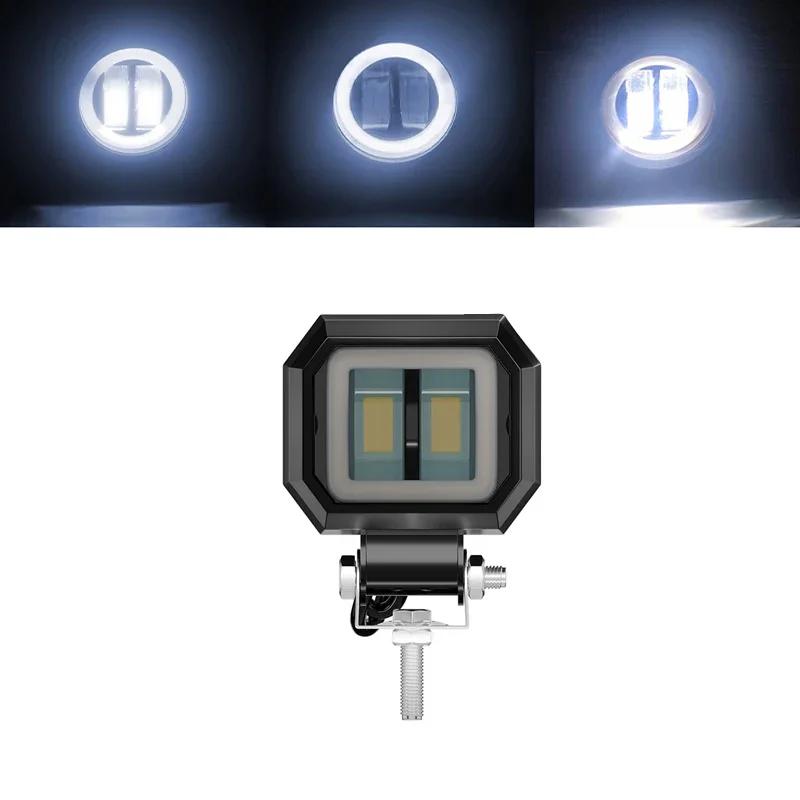 Motorcycle Headlights Round Angel Eye Additional Motorcycle Led Lights Spotlights Auxiliary Fog Lights Motorcycle Accessories