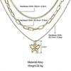 women simple butterfly pendant necklace multi-layer necklace 25-26