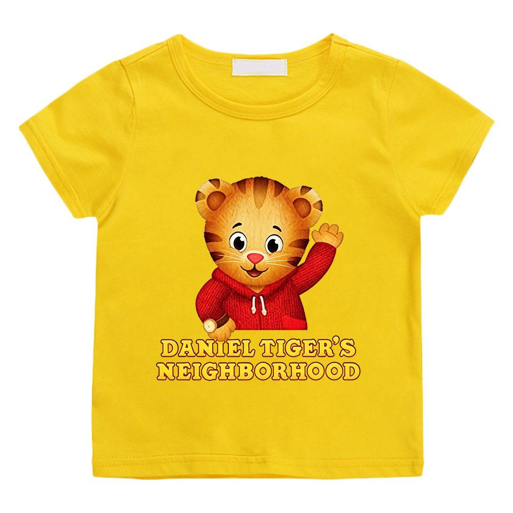 Daniel Tiger’s Neighborhood Children's T-shirts Cotton Cartoon Print Short Sleeve Funny Boys Cute Girls Tees Casual Tops Summer