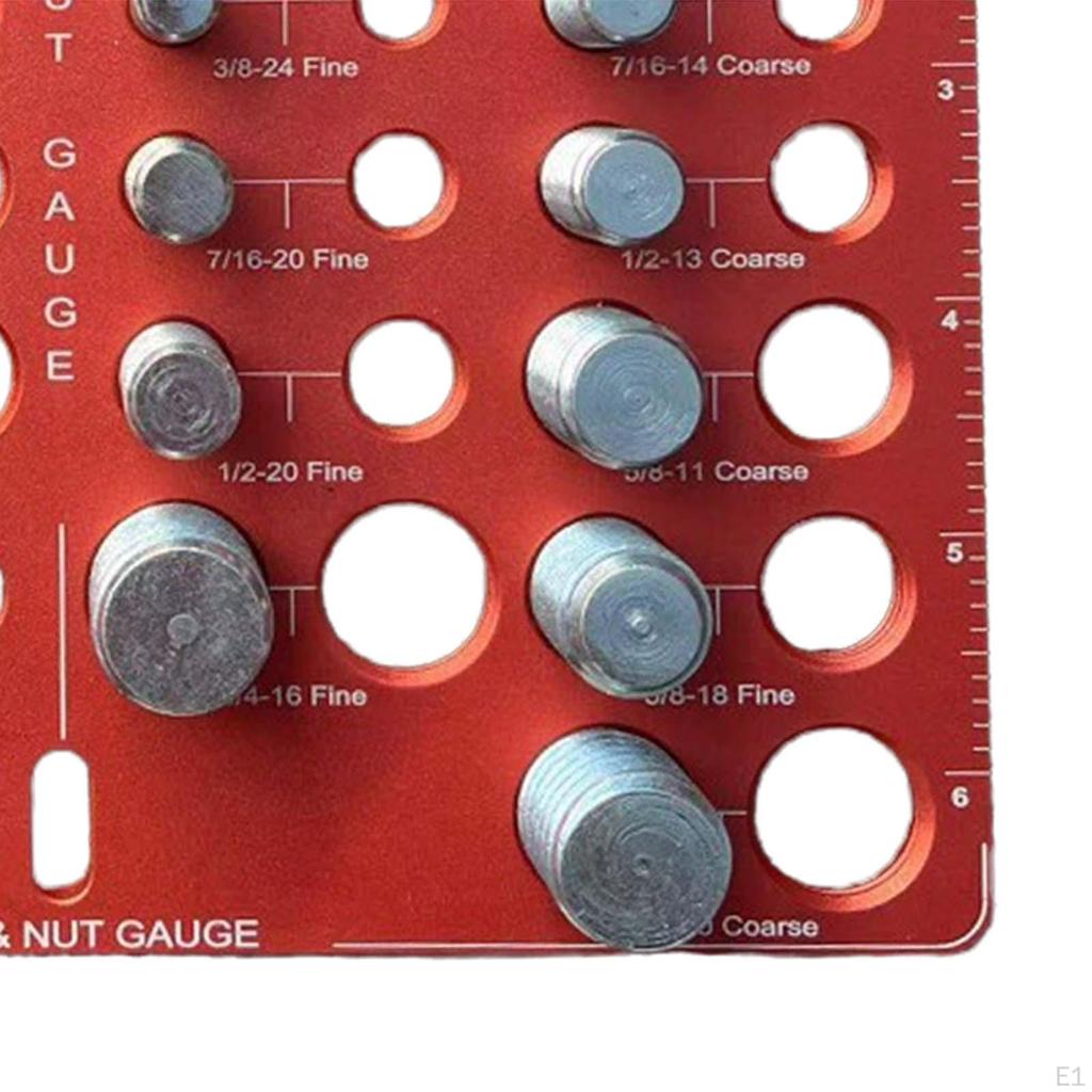 Nut and Bolt Thread Checker Identifier Board Easy to Read Measurement Drill Bit Gauge Standard